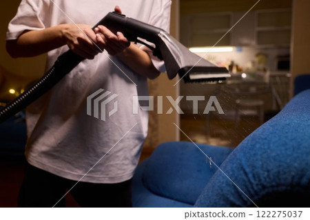Deep Cleaning Upholstery Using Professional Equipment for an Impeccable Finish and Care 122275037