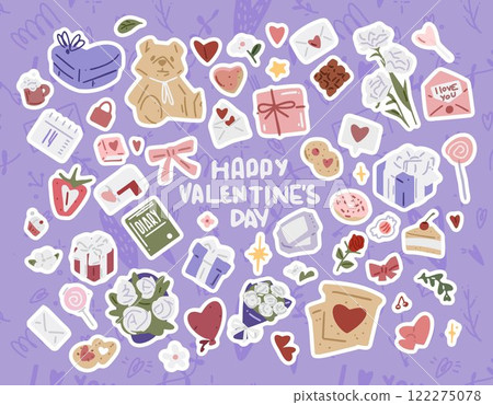 Valentine s Day Stickers 122275078