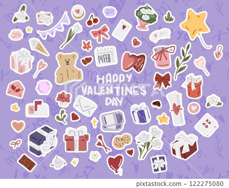 Romantic Stickers Set 122275080
