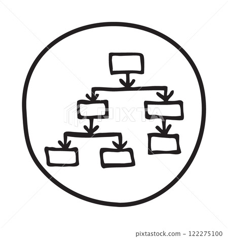Doodle Flow Chart icon 122275100