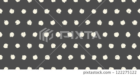 Polka dot seamless pattern with hand painted circles 122275122