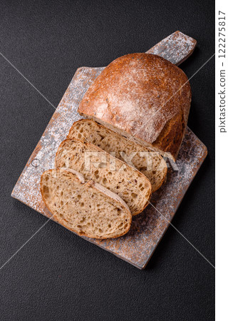 Brown bread with seeds and grains for sandwiches Brown bread with seeds and grains for sandwiches 122275817