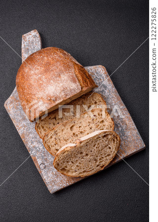 Brown bread with seeds and grains for sandwiches 122275826