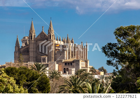 Cathedral of Santa Maria of Palma (Cathedral of St. Mary of Palma) or La Seu, Palma, Majorca, Mallorca, Balearic Islands, Spain, Europe 122277621