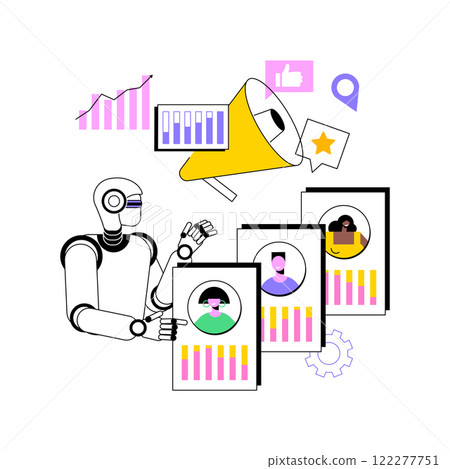 AI-Driven Account-Based Marketing abstract concept vector illustration. 122277751