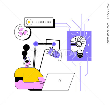 AI-Optimized Film Scoring abstract concept vector illustration. 122277757