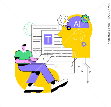AI-Driven Creative Writing abstract concept vector illustration. AI-Driven Creative Writing abstract concept vector illustration. 122277758