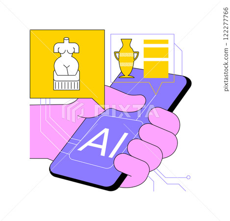 AI-Generated Art abstract concept vector illustration. 122277766