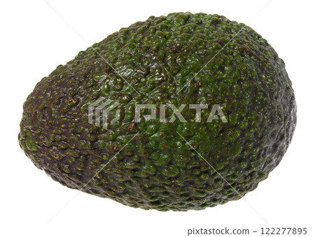 Whole green avocado fruit isolated on white background, tasty and healthy 122277895