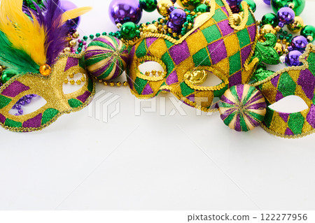 Mardi Gras Masks and Beads Mardi Gras Masks and Beads 122277956