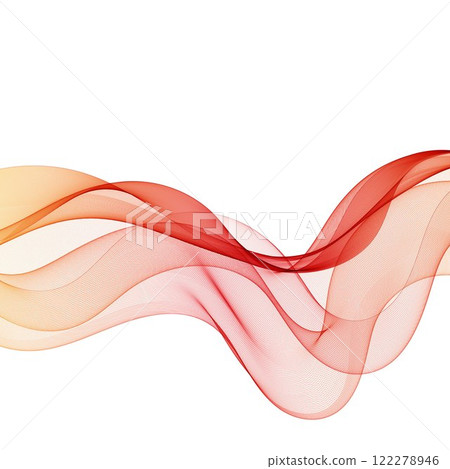 Abstract background with red and orange waves. Design element for brochure, website, flyer. Eps 10 122278946