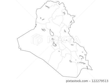 Blank map Iraq 122279513
