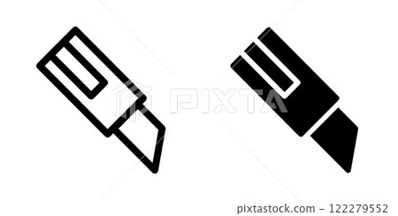 Cutter icon design template-插圖素材 [122279552] - PIXTA圖庫