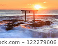 Torii hit by the waves 122279606