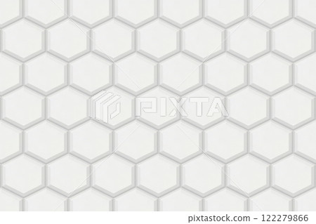 Wallpaper made of chunky grey hexagonal tiles 122279866