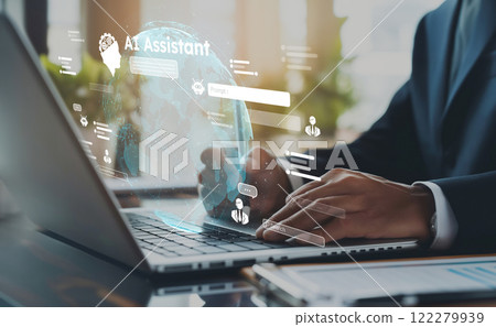 Human interact with AI artificial intelligence brain process generative AI EIDE Human interact with AI artificial intelligence brain process generative AI EIDE 122279939