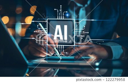 Human interact with AI artificial intelligence brain process generative AI EIDE Human interact with AI artificial intelligence brain process generative AI EIDE 122279958