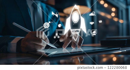 Business growth and startup launch concept EIDE Business growth and startup launch concept EIDE 122280068