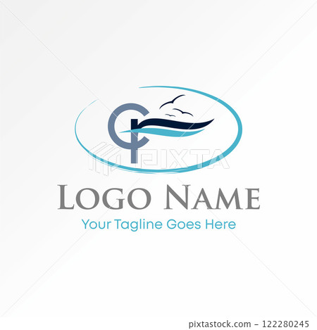 Logo design graphic concept creative premium vector stock image graphic initial CR font beach birds wave sunrise island travel tourism exotic paradise Logo design graphic concept creative premium vector stock image graphic initial CR font beach birds wave sunrise island travel tourism exotic paradise 122280245