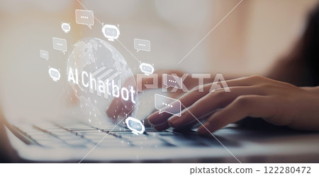Human interact with AI artificial intelligence virtual assistant EIDE Human interact with AI artificial intelligence virtual assistant EIDE 122280472