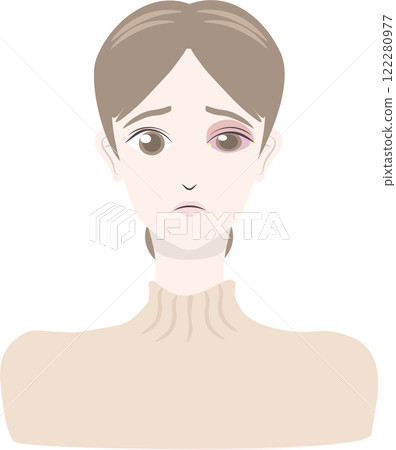 Woman having eye problems 122280977