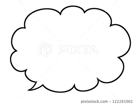 Speech bubble cloud shape Speech bubble cloud shape 122281002
