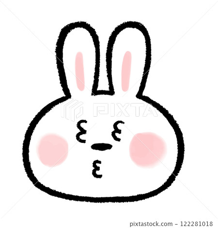 Sleepy rabbit face icon Sleepy rabbit face icon 122281018