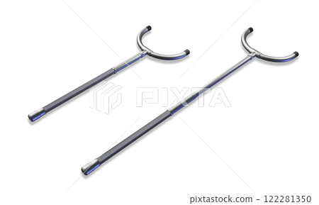 Sasumata (man catcher) on white background Sasumata (man catcher) on white background 122281350