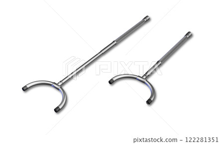 Sasumata (man catcher) on white background Sasumata (man catcher) on white background 122281351