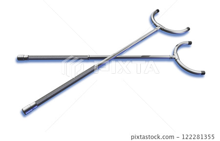 Sasumata (man catcher) on white background 122281355