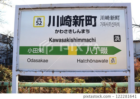 Kawasaki-Shinmachi Station sign Kawasaki-Shinmachi Station sign 122281641
