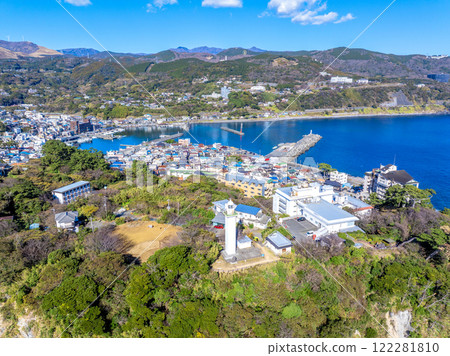 Inatori Cape Lighthouse and Inatori Port (Higashiizu Town, Shizuoka Prefecture) 122281810