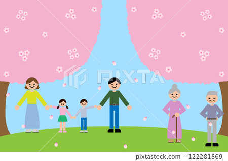 Cherry-blossom family Cherry-blossom family 122281869
