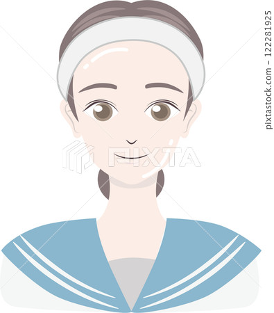 A middle school girl with beautiful skin A middle school girl with beautiful skin 122281925