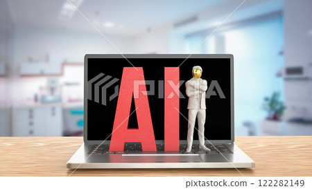 The AI and robot man  for technology or it concept 3d Rendering. 122282149