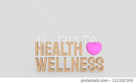 The Health wellness word for Health or medical concept 3d rendering. 122282169