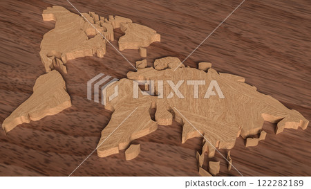 The Wood world map for Business or education concept 3d Rendering. The Wood world map for Business or education concept 3d Rendering. 122282189