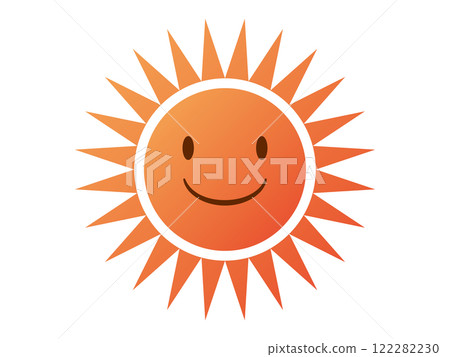 Smiling simple gradient sun 122282230