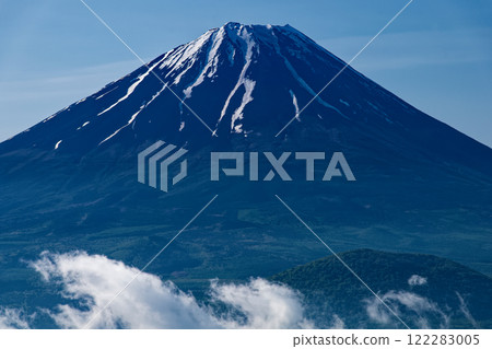 從三方文山看到的富士山和大室山 122283005