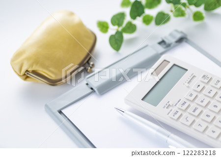 Purse, calculator and binder Purse, calculator and binder 122283218