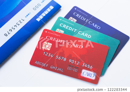 Bankbook and credit card 122283344