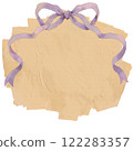 Purple ribbon, decorative frame, background material, craft paper style 122283357