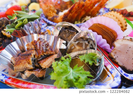 年菜開胃菜材料背景 122284082