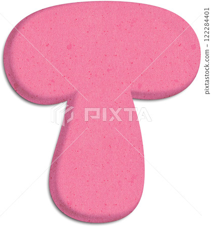 3D Letter T Font Pink Letters 122284401