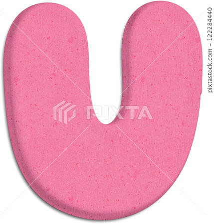 3D Letter u Font Pink Letters 122284440
