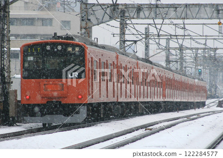 [JC] Snowy Chuo Rapid Line 201 Series Train (Rapid: Tokyo⇔Takao) 122284577