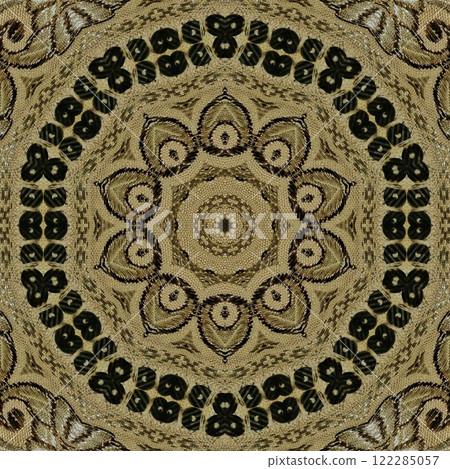 Pakistani ethnic lace texture. Geometric stripe ornament cover photo. Traditional mystic background design. Turkish fashion for floor tiles and carpet. Repeated pattern design for Indian textile print Pakistani ethnic lace texture. Geometric stripe ornament cover photo. Traditional mystic background design. Turkish fashion for floor tiles and carpet. Repeated pattern design for Indian textile print 122285057