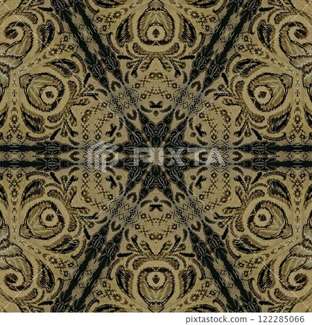Pakistani ethnic lace texture. Geometric stripe ornament cover photo. Traditional mystic background design. Turkish fashion for floor tiles and carpet. Repeated pattern design for Indian textile print Pakistani ethnic lace texture. Geometric stripe ornament cover photo. Traditional mystic background design. Turkish fashion for floor tiles and carpet. Repeated pattern design for Indian textile print 122285066