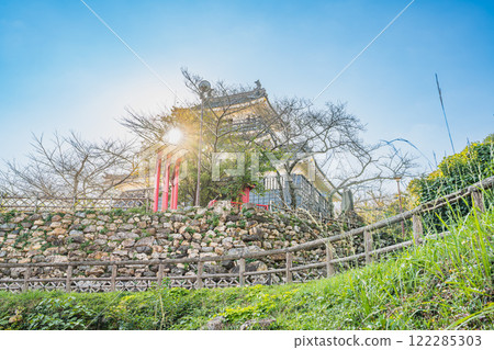 仰望濱松城，天守閣在藍天的襯托下熠熠生輝（靜岡縣） 122285303