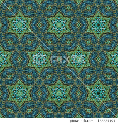 Artistic glossy motifs all over print design. Traditional pattern for throw pillow, rug, carpet, and fabric printing. Modern geometric floral design for textile, tiles, digital paper print Artistic glossy motifs all over print design. Traditional pattern for throw pillow, rug, carpet, and fabric printing. Modern geometric floral design for textile, tiles, digital paper print 122285494